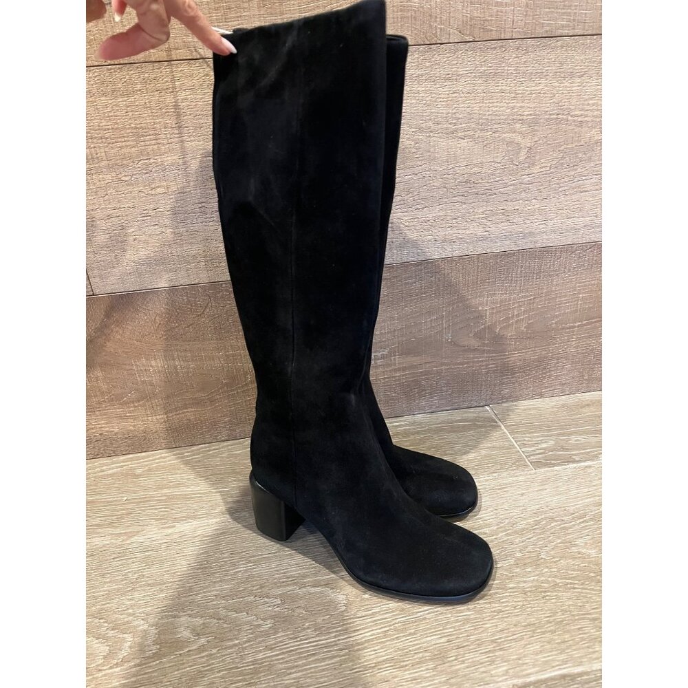 NEW Vince Maggie black suede Knee High Boots size 6.5 - Picture 4 of 12